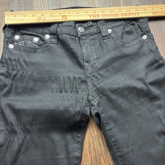 True Religion Stella Low Rise Skinny Jeans Black White Stitch Women’s Size 32 - Picture 8 of 12